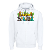 White blessed nana Zipper Hoodie - Zillion Design Studio