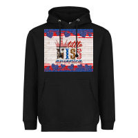 Black 4th of july little miss America Heavyweight Hoodie - HRA Design Shop
