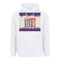 White 4th of july little miss America Heavyweight Hoodie - HRA Design Shop