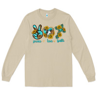 Mushroom peace love faith Long Sleeve Tee - texasbilliewilder
