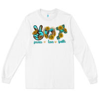 White peace love faith Long Sleeve Tee - texasbilliewilder