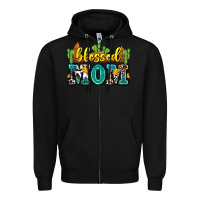 Black blessed mom Zipper Hoodie - Zillion Design Studio