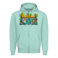 Seafoam blessed mom Zipper Hoodie - Zillion Design Studio