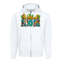White blessed mom Zipper Hoodie - Zillion Design Studio