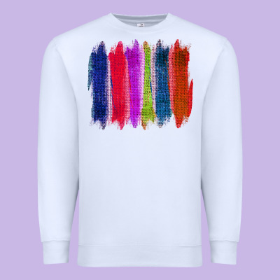 Colored Jute Brush Strokes Premium Sweatshirt Designed By Bettercallsaul