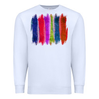 White Colored Jute Brush Strokes Premium Sweatshirt - Bettercallsaul