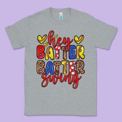 Hey Batter Batter Swing Softball Classic Tee Designed By Zillion Design Studio