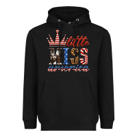 Black little miss america Heavyweight Hoodie - HRA Design Shop