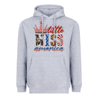 Heather Grey little miss america Heavyweight Hoodie - HRA Design Shop
