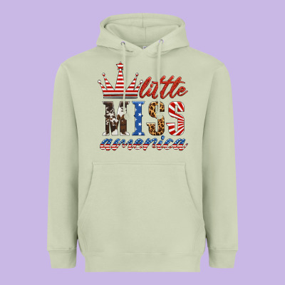 Little Miss America Heavyweight Hoodie Designed By Hra Design Shop