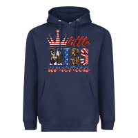 Navy little miss america Heavyweight Hoodie - HRA Design Shop