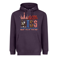 Plum little miss america Heavyweight Hoodie - HRA Design Shop