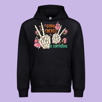 Good Energy Is Contagious Urban Hoodie Designed By Maliassmallbusiness