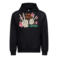 Black good energy is contagious Urban Hoodie - MaliasSmallBusiness