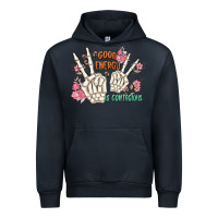 Navy good energy is contagious Urban Hoodie - MaliasSmallBusiness