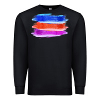 Black Blue Orange Purple Colored Triple Brush Strokes Premium Sweatshirt - Bettercallsaul