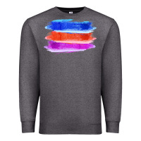 Charcoal Heather Blue Orange Purple Colored Triple Brush Strokes Premium Sweatshirt - Bettercallsaul