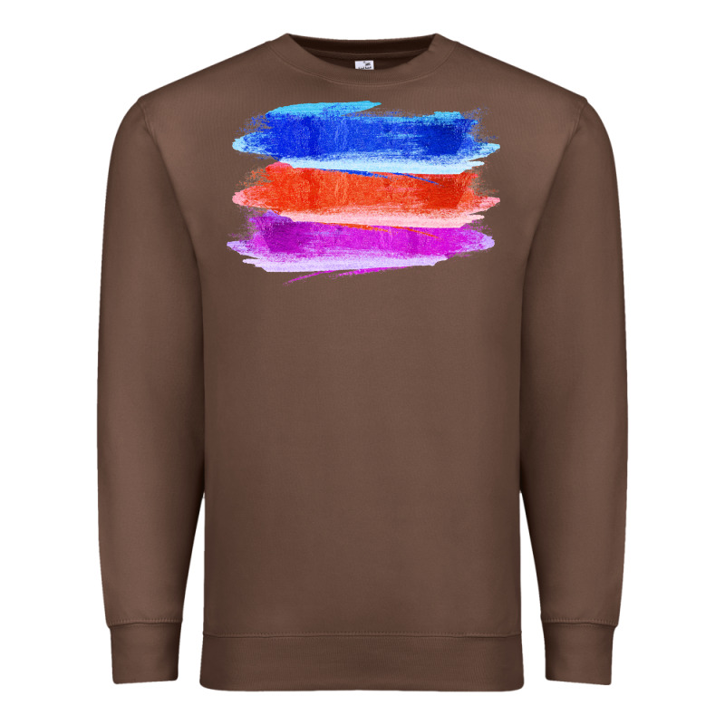 Blue Orange Purple Colored Triple Brush Strokes Premium Sweatshirt by Bettercallsaul | Teevron