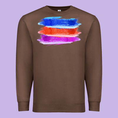 Blue Orange Purple Colored Triple Brush Strokes Premium Sweatshirt Designed By Bettercallsaul