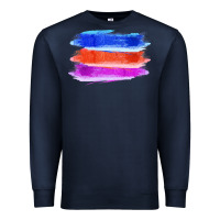 Navy Blue Orange Purple Colored Triple Brush Strokes Premium Sweatshirt - Bettercallsaul