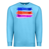 Ocean Blue Blue Orange Purple Colored Triple Brush Strokes Premium Sweatshirt - Bettercallsaul