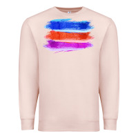 Pale Pink Blue Orange Purple Colored Triple Brush Strokes Premium Sweatshirt - Bettercallsaul