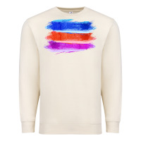 Sandshell Blue Orange Purple Colored Triple Brush Strokes Premium Sweatshirt - Bettercallsaul