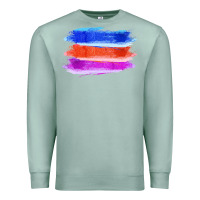 Seafoam Blue Orange Purple Colored Triple Brush Strokes Premium Sweatshirt - Bettercallsaul