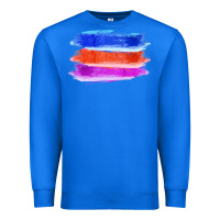 True Royal Blue Orange Purple Colored Triple Brush Strokes Premium Sweatshirt - Bettercallsaul