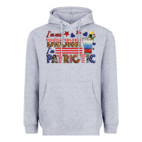 Heather Grey i'm not drunk i'm patriotic Heavyweight Hoodie - HRA Design Shop