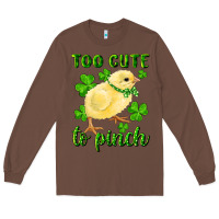 Chestnut Too Cute To Pinch Chick Long Sleeve Tee - RanaPortraitStore