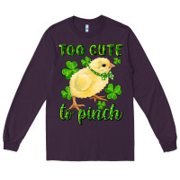 Plum Too Cute To Pinch Chick Long Sleeve Tee - RanaPortraitStore