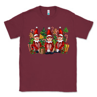 Burgundy Christmas Elfs Classic Tee - FaDigitalArtStudio