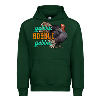 Forest Green Thanksgiving turkey gobble gobble Urban Hoodie - NancyCooperArtShop
