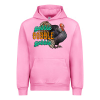 Fuchsia Pink Thanksgiving turkey gobble gobble Urban Hoodie - NancyCooperArtShop