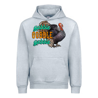 Heather Grey Thanksgiving turkey gobble gobble Urban Hoodie - NancyCooperArtShop