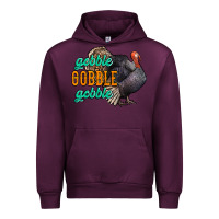 Mauve Wine Thanksgiving turkey gobble gobble Urban Hoodie - NancyCooperArtShop