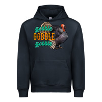 Navy Thanksgiving turkey gobble gobble Urban Hoodie - NancyCooperArtShop