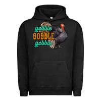 Pigment Black Thanksgiving turkey gobble gobble Urban Hoodie - NancyCooperArtShop