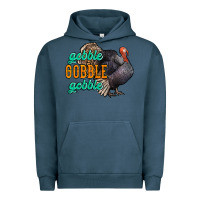 Pigment Midnight Navy Thanksgiving turkey gobble gobble Urban Hoodie - NancyCooperArtShop