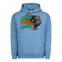 Pigment Pebble Blue Thanksgiving turkey gobble gobble Urban Hoodie - NancyCooperArtShop