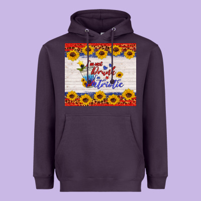 I'm Not Drunk I'm Patriotic Heavyweight Hoodie Designed By Hra Design Shop