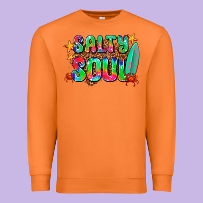 Salty Soul Premium Sweatshirt Designed By Adodesignshop
