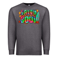 Charcoal Heather salty soul Premium Sweatshirt - AdoDesignShop