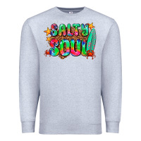 Heather Grey salty soul Premium Sweatshirt - AdoDesignShop