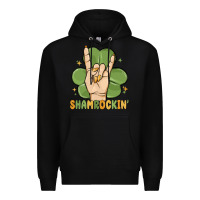 Black st. patrick's day shamrockin' Premium Hoodie - MaliasSmallBusiness