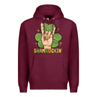 Burgundy st. patrick's day shamrockin' Premium Hoodie - MaliasSmallBusiness
