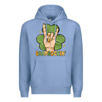 Colony Blue st. patrick's day shamrockin' Premium Hoodie - MaliasSmallBusiness