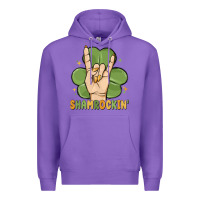 Purple st. patrick's day shamrockin' Premium Hoodie - MaliasSmallBusiness
