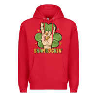 Red st. patrick's day shamrockin' Premium Hoodie - MaliasSmallBusiness
